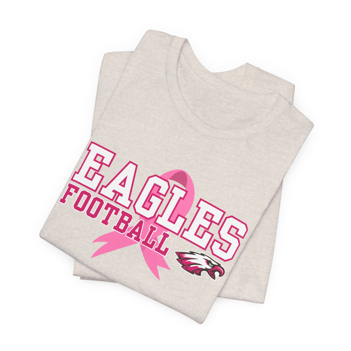 Eagles Football - Pink Ribbon Unisex Jersey Short Sleeve Tee