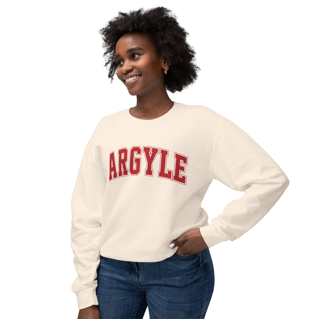 Argyle Crewneck Sweatshirt – Classic Collegiate Arc Logo