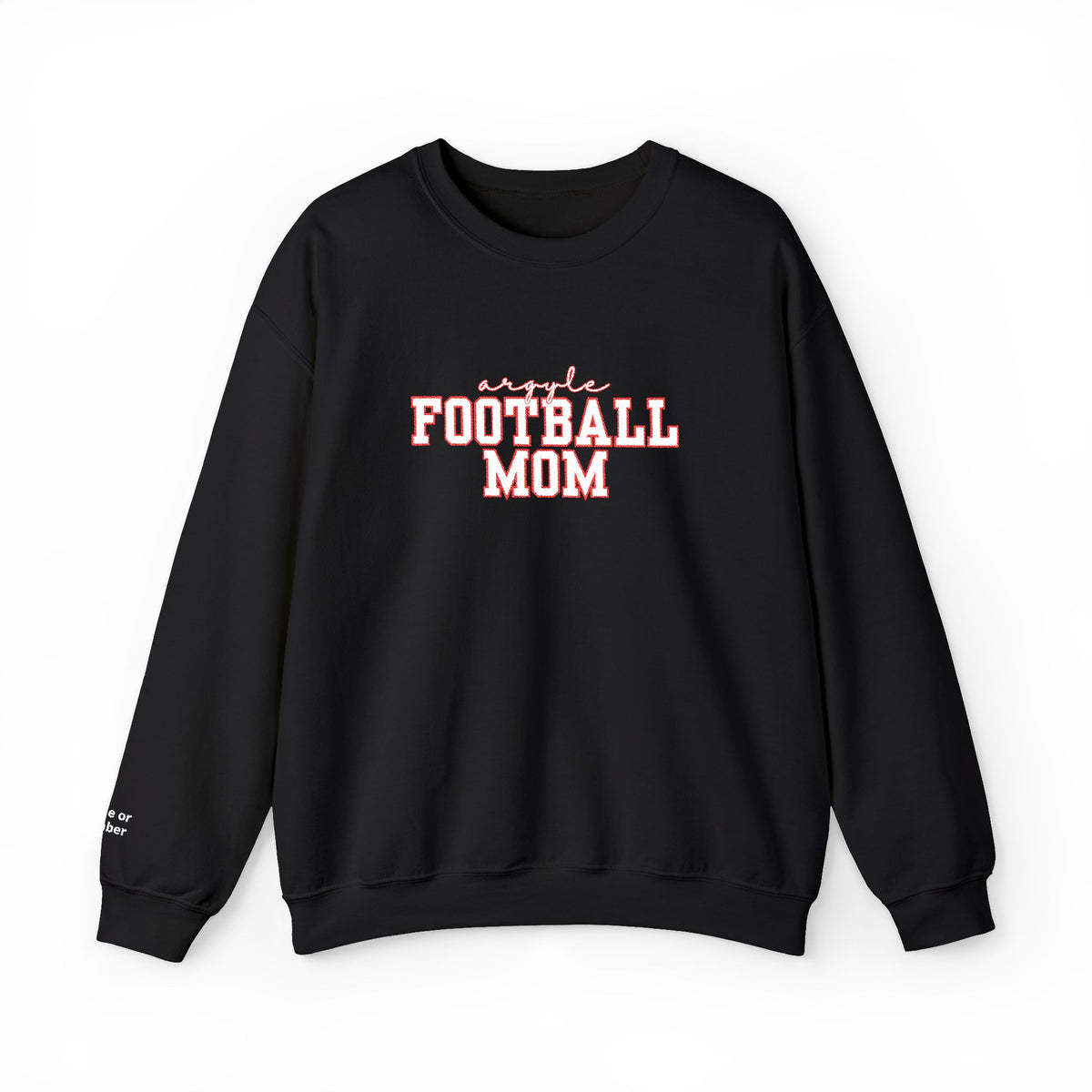 Embroidered Football Mom Crewneck Sweatshirt | Game Day Mom Pullover