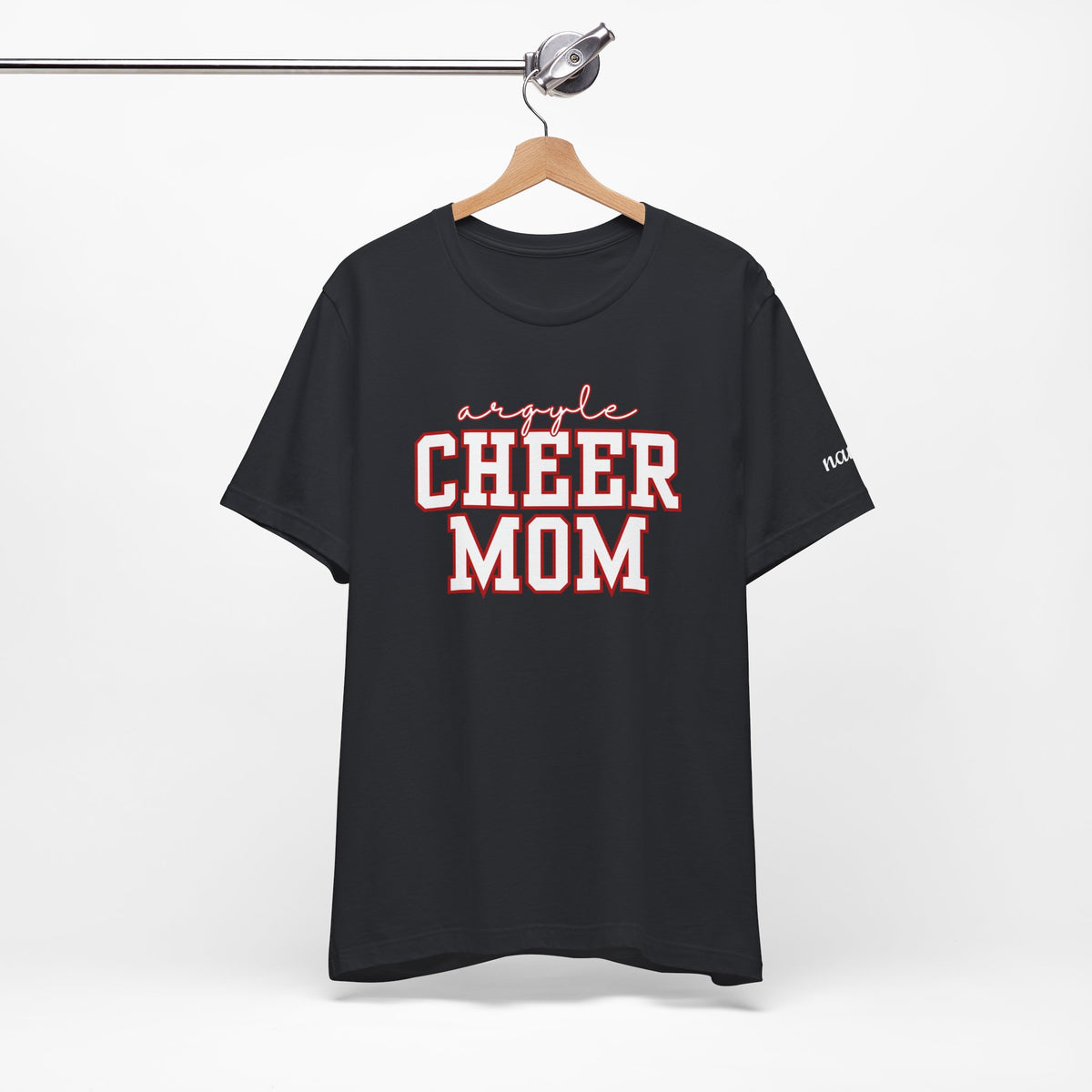 Argyle Cheer Mom T-Shirt | Varsity Script Mom Shirt, Sports Mom Tee