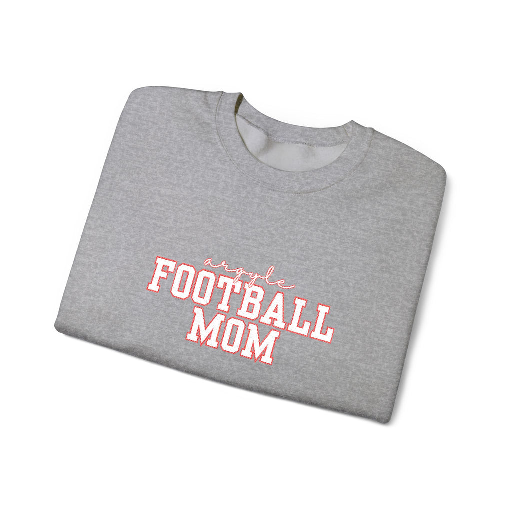 Embroidered Football Mom Crewneck Sweatshirt | Game Day Mom Pullover