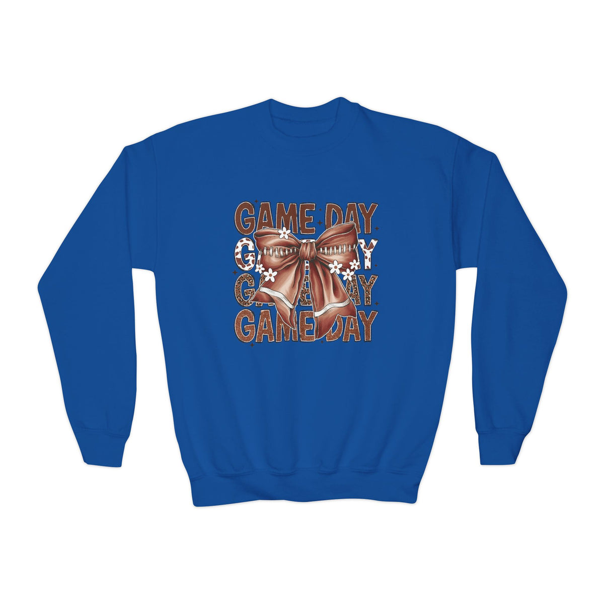 Game Day Bow Youth Crewneck Sweatshirt