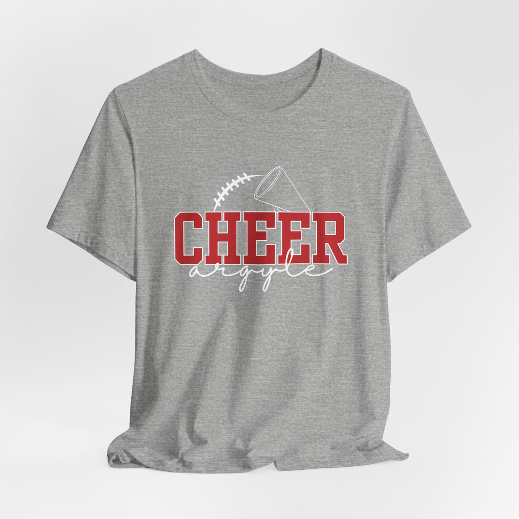 Custom Cheer Coach T-Shirt | Personalized Coach Name Argyle Cheer Tee