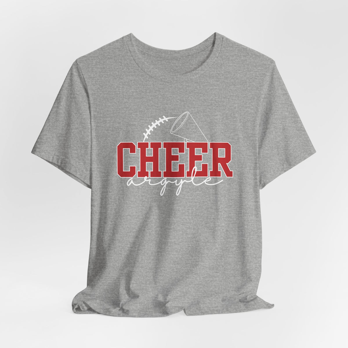 Custom Cheer Coach T-Shirt | Personalized Coach Name Argyle Cheer Tee