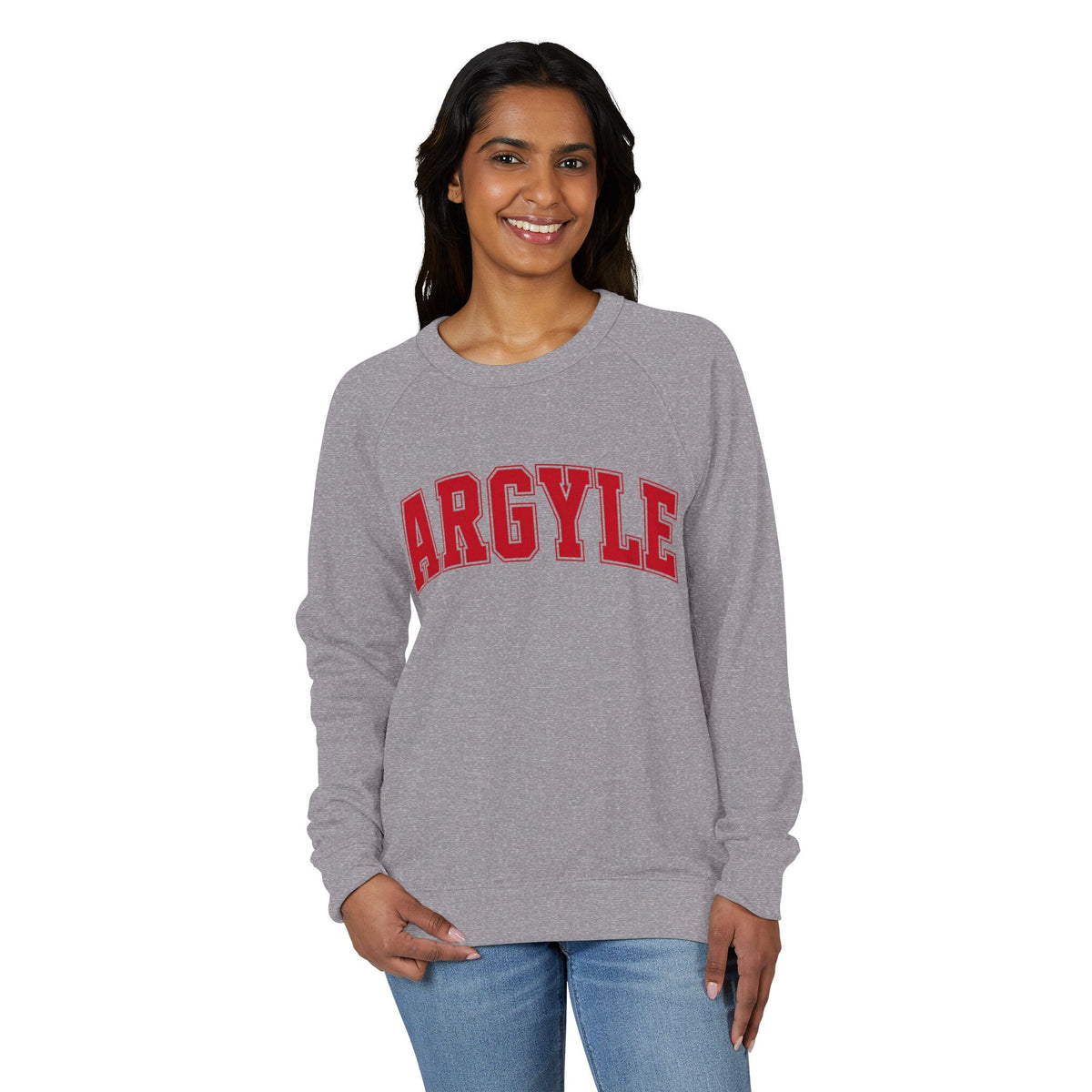 Argyle Eagles Crewneck Sweatshirt — School Spirit French Terry Raglan