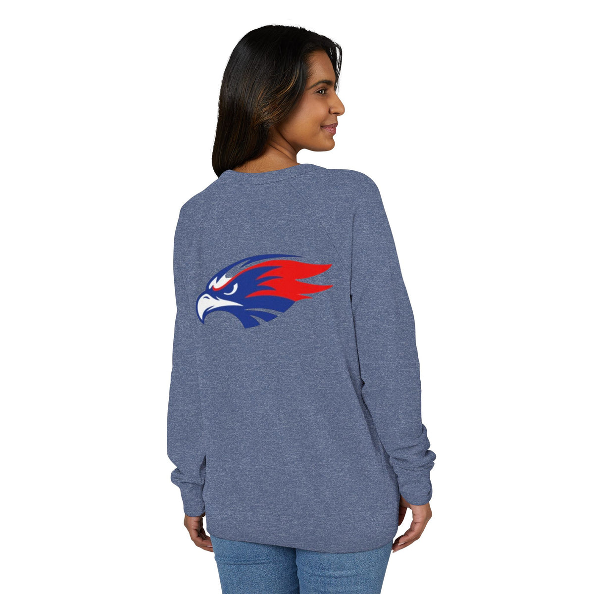 Argyle Redhawk Crewneck Sweatshirt – Vintage Collegiate Raglan French Terry