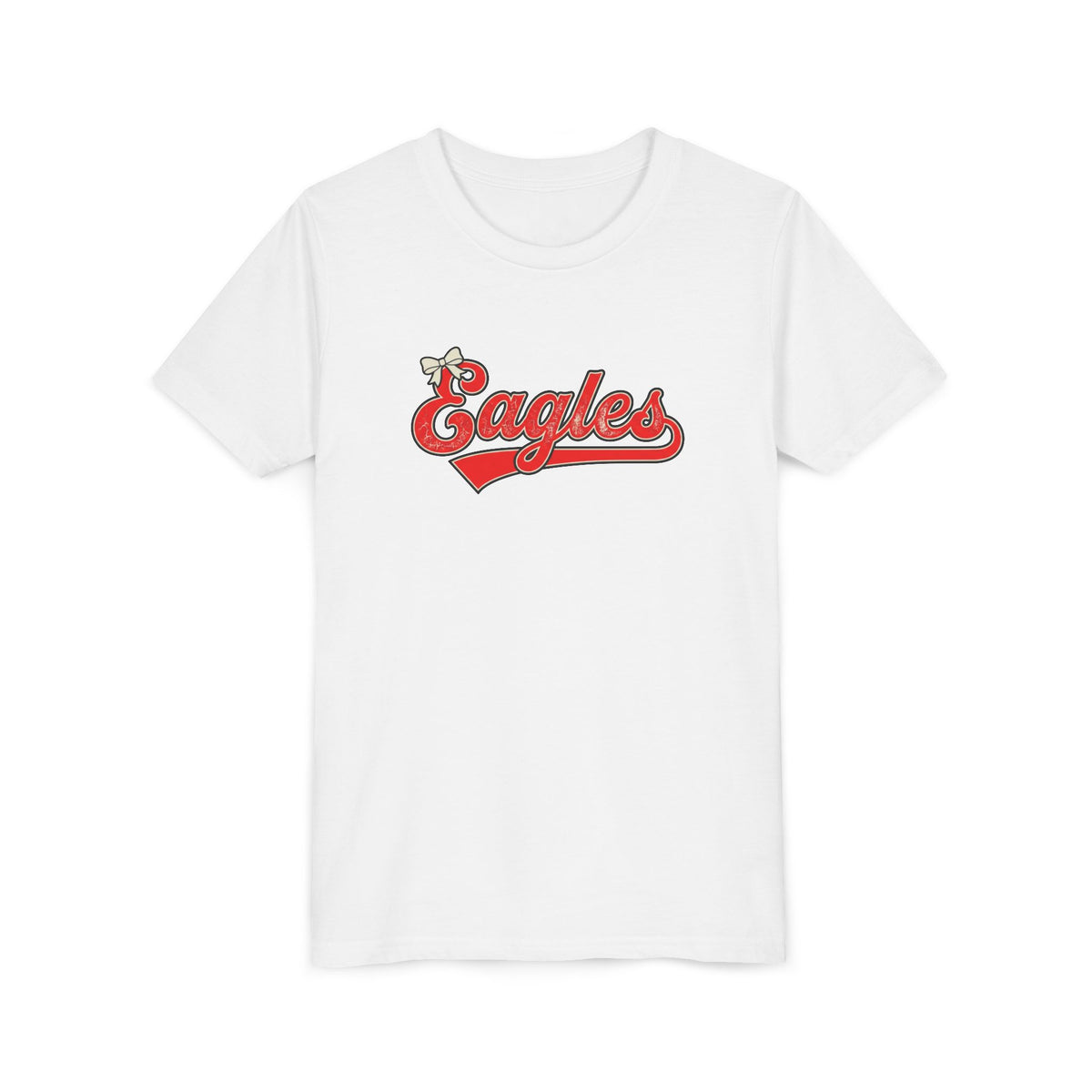 Youth Tee - "Eagles" Retro Script Baseball Shirt for Kids