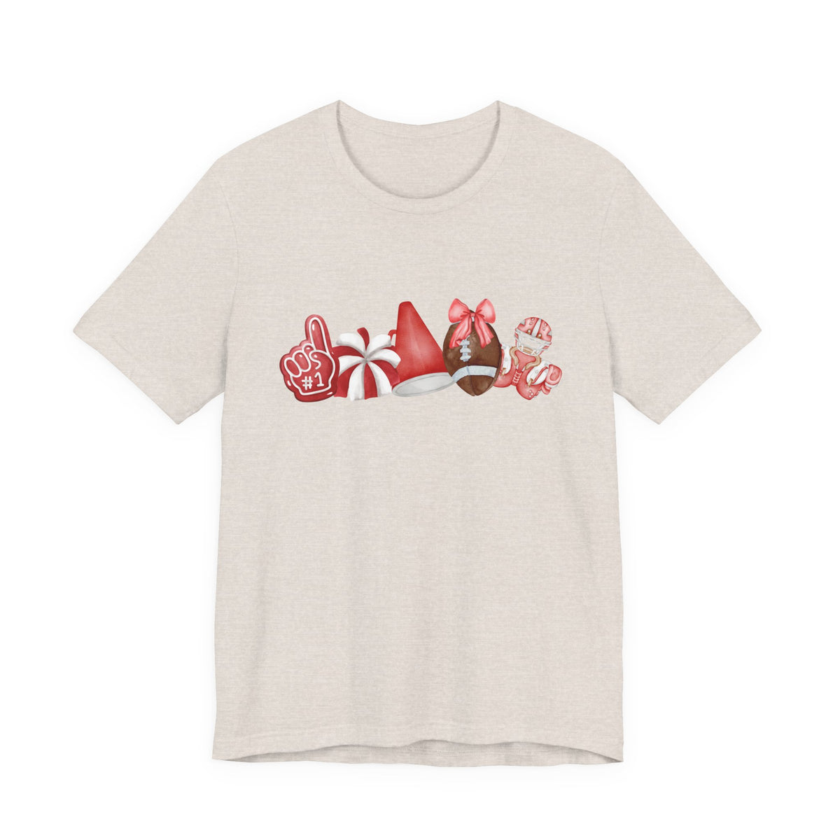 Red Sprit Jersey Short Sleeve Tee
