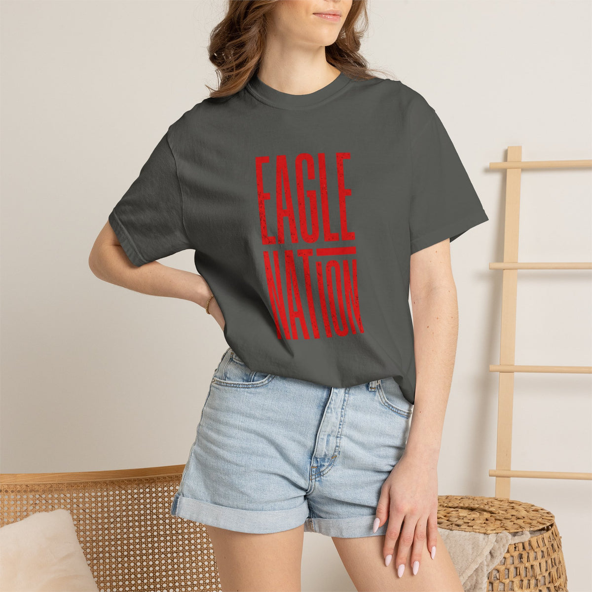 Eagle Nation T-Shirt — Bold Vertical School Spirit Tee