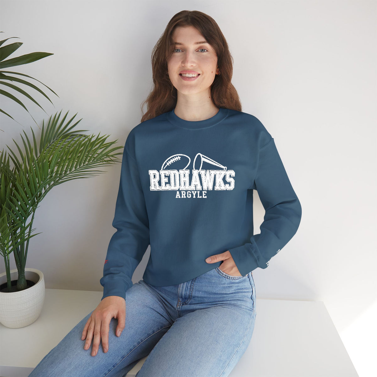 REDHAWKS Embroidered Crewneck Sweatshirt - custom sleeve