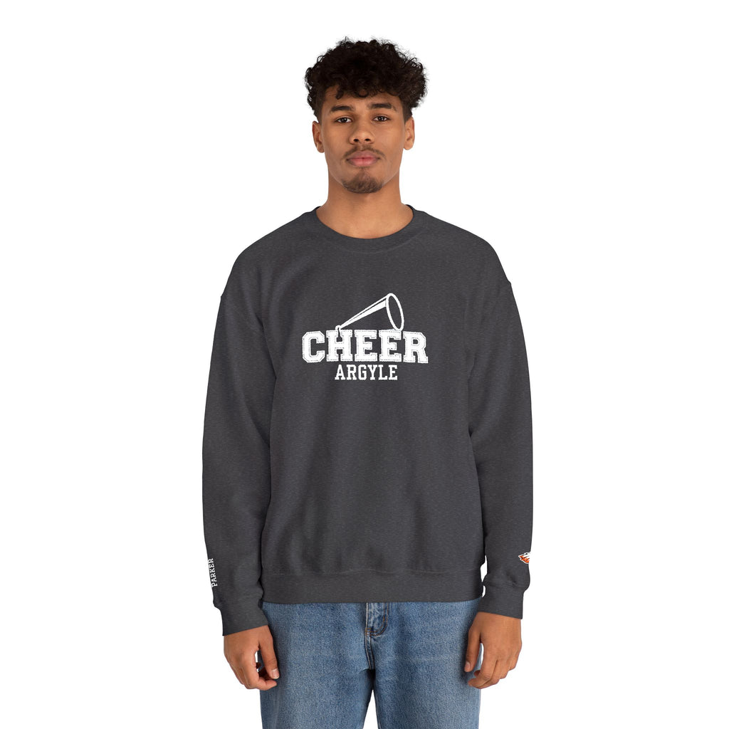 Cheer Megaphone Crewneck Sweatshirt — Argyle Spirit Cheerleading Pullover