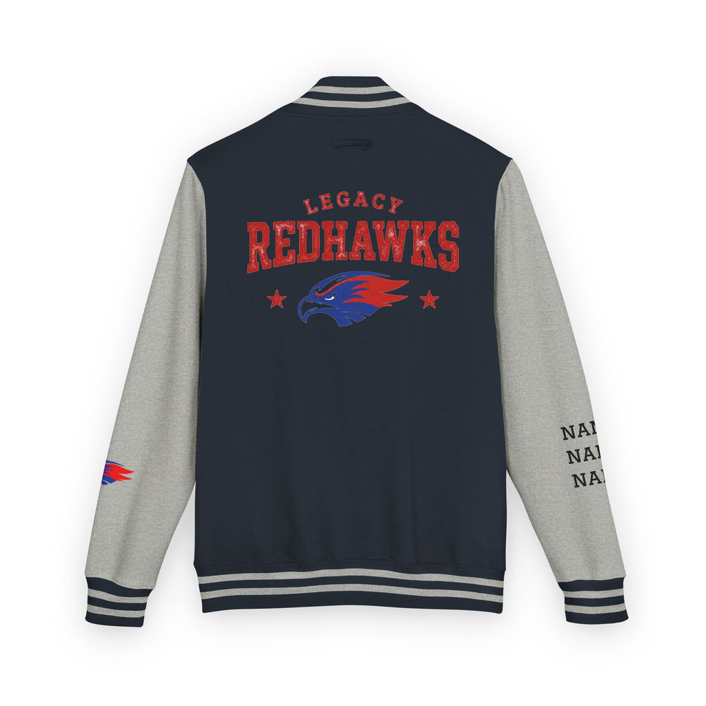 Letterman Jacket - Legacy Redhawks Varsity Baseball-style Bomber