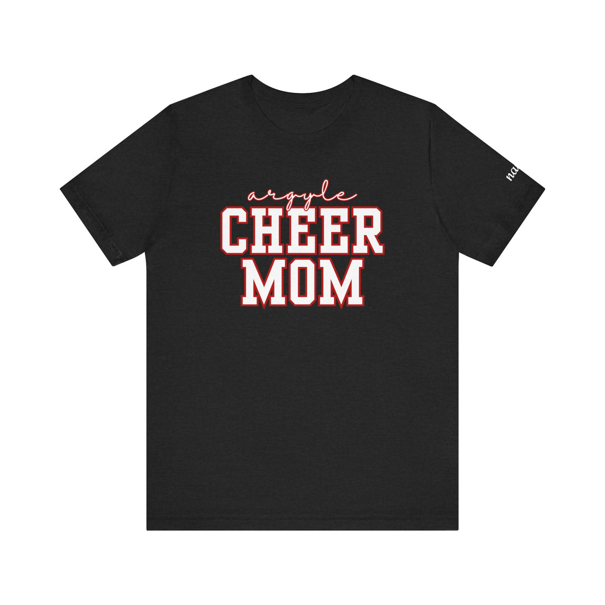 Argyle Cheer Mom T-Shirt | Varsity Script Mom Shirt, Sports Mom Tee
