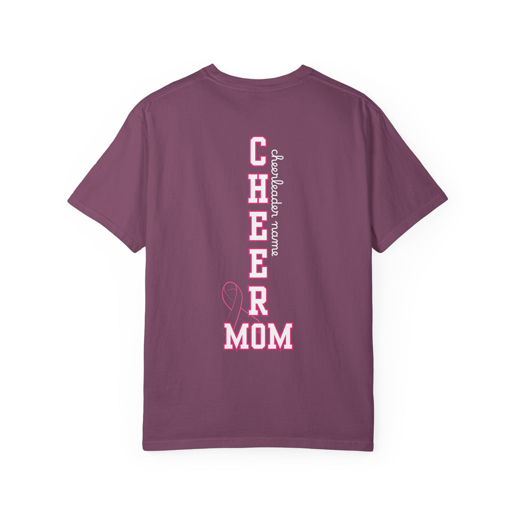 Breast Cancer Awareness "Go Fight Win" Custom Cheer Mom T-Shirt