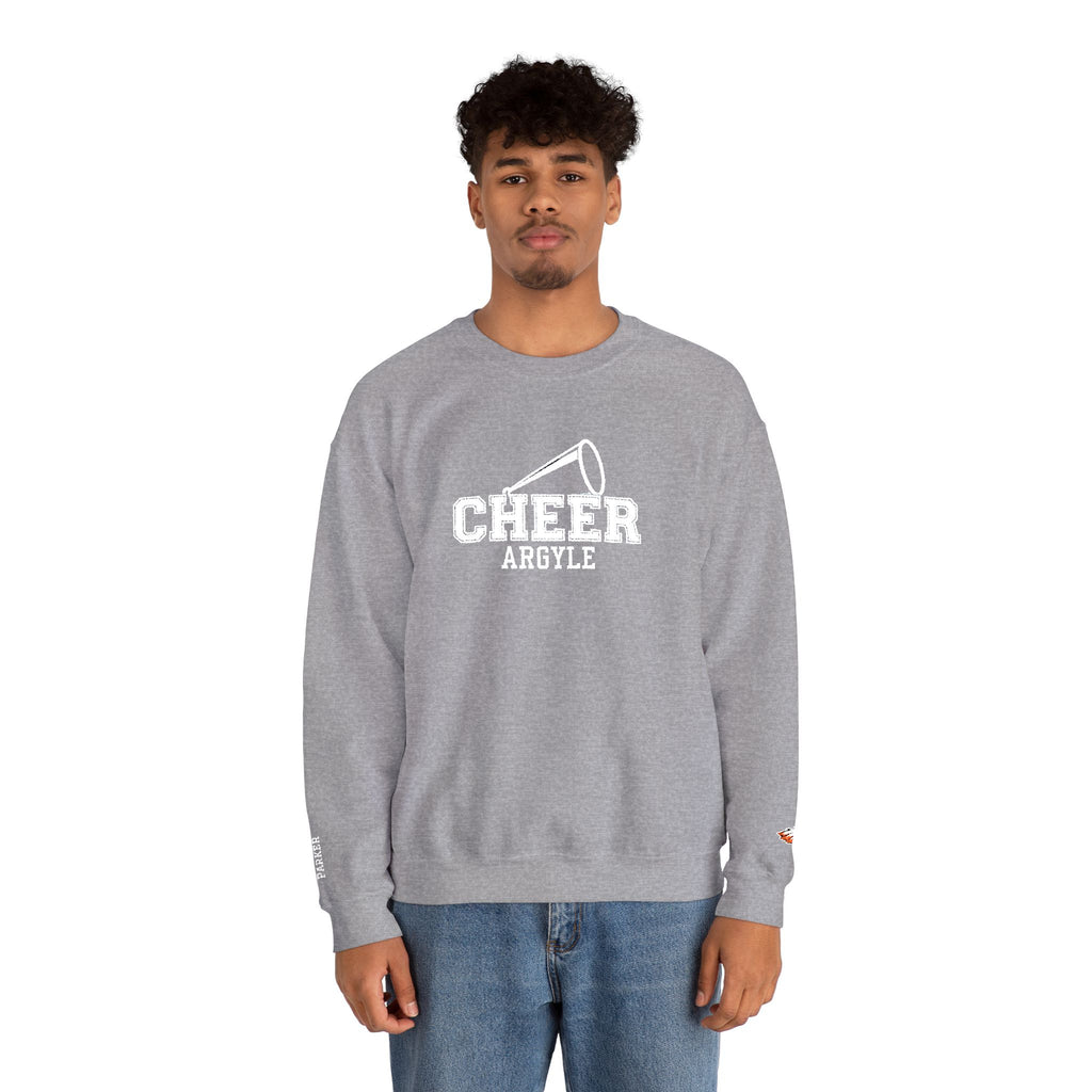 Cheer Megaphone Crewneck Sweatshirt — Argyle Spirit Cheerleading Pullover