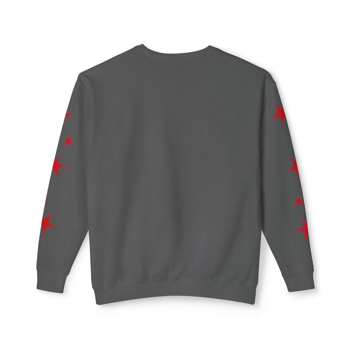 Red Varsity 'A' Crewneck Sweatshirt — Star Sleeve Letterman Pullover