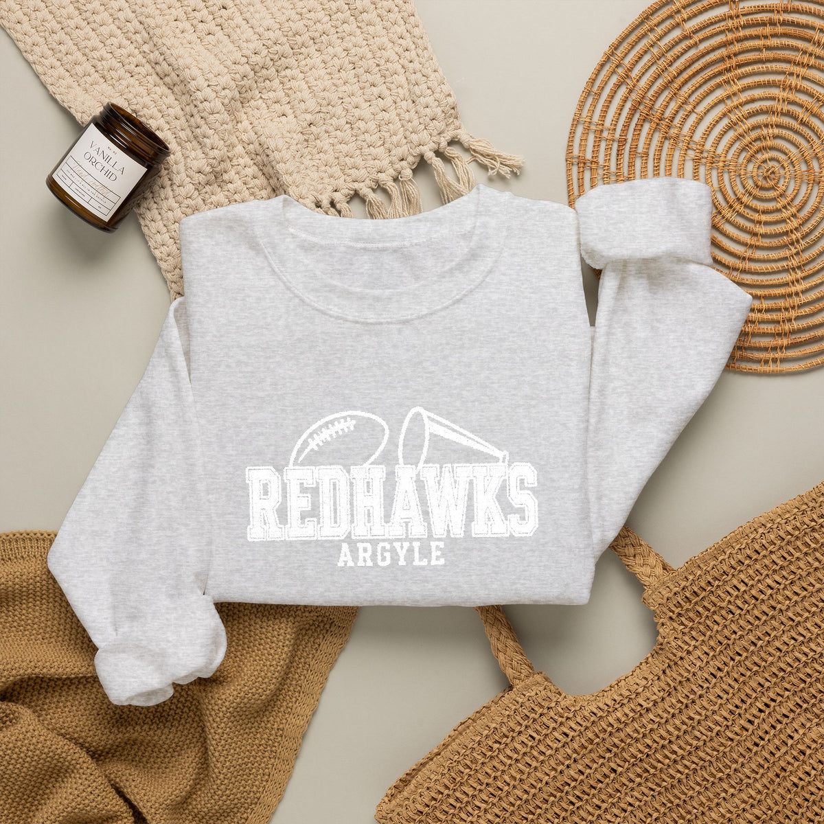 REDHAWKS Embroidered Crewneck Sweatshirt - custom sleeve