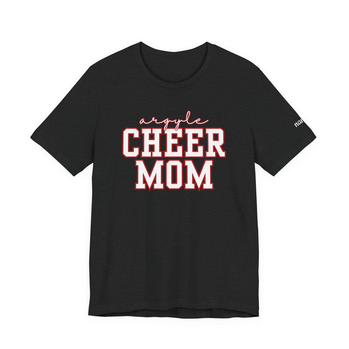 Argyle Cheer Mom T-Shirt | Varsity Script Mom Shirt, Sports Mom Tee