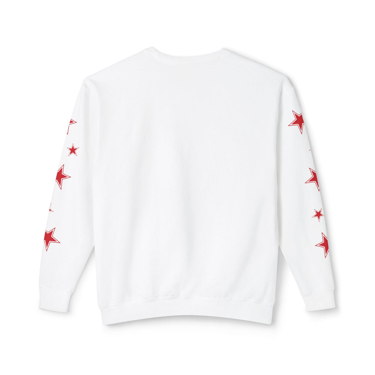 Red Varsity 'A' Crewneck Sweatshirt — Star Sleeve Letterman Pullover