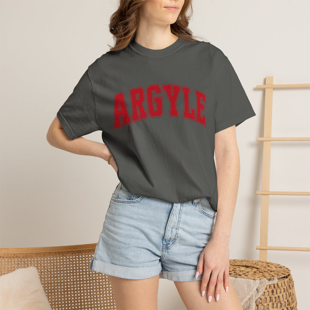Argyle Collegiate T‑Shirt – Retro Athletic Graphic Tee