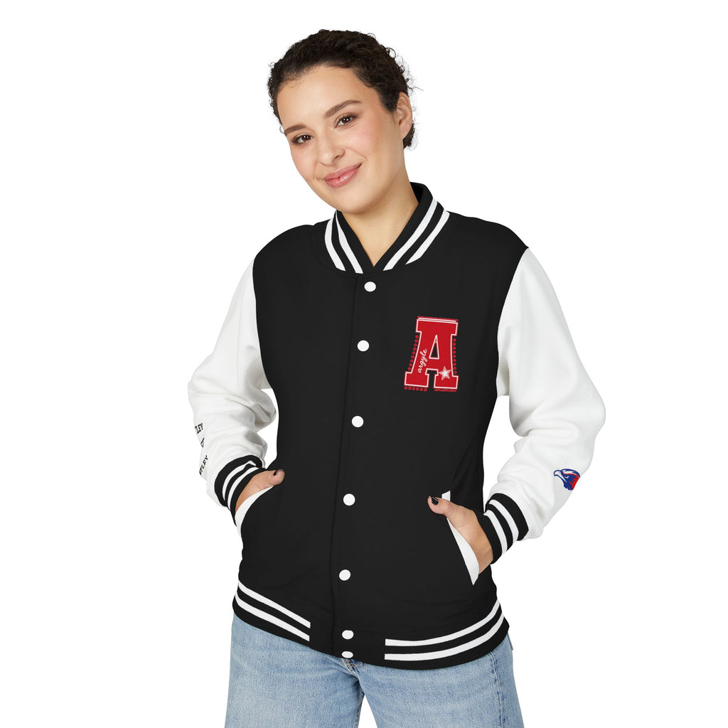 Letterman Jacket - Legacy Redhawks Varsity Baseball-style Bomber