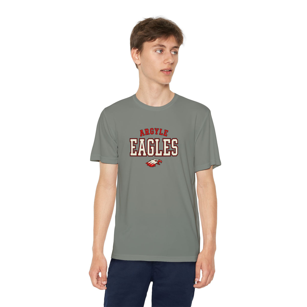 Youth Eagles Team Tee - Argyle Eagles 'Hawkins' Custom Back Name
