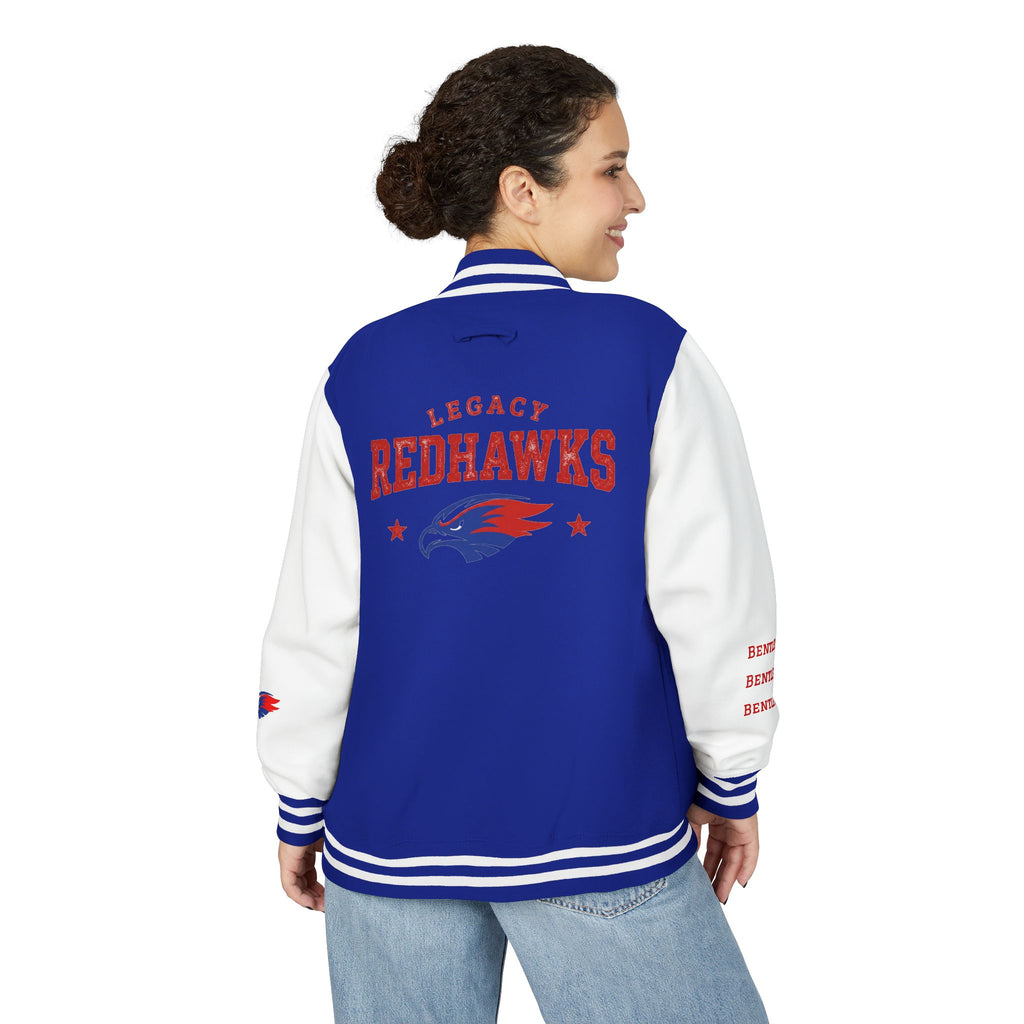 Letterman Jacket - Legacy Redhawks Varsity Baseball-style Bomber