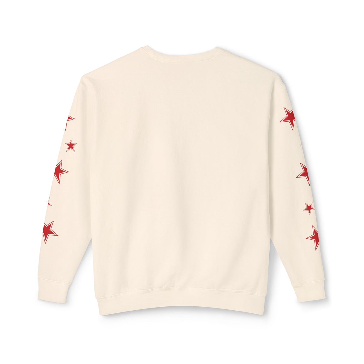 Red Varsity 'A' Crewneck Sweatshirt — Star Sleeve Letterman Pullover