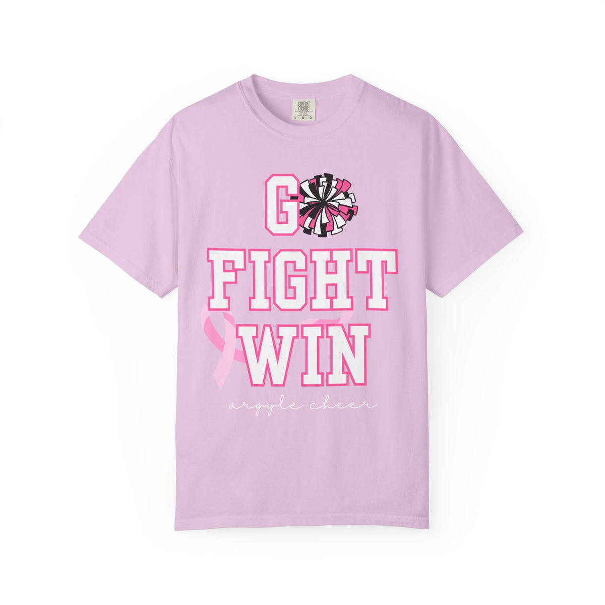 DAD Breast Cancer Awareness "Go Fight Win" Custom Cheer T-Shirt
