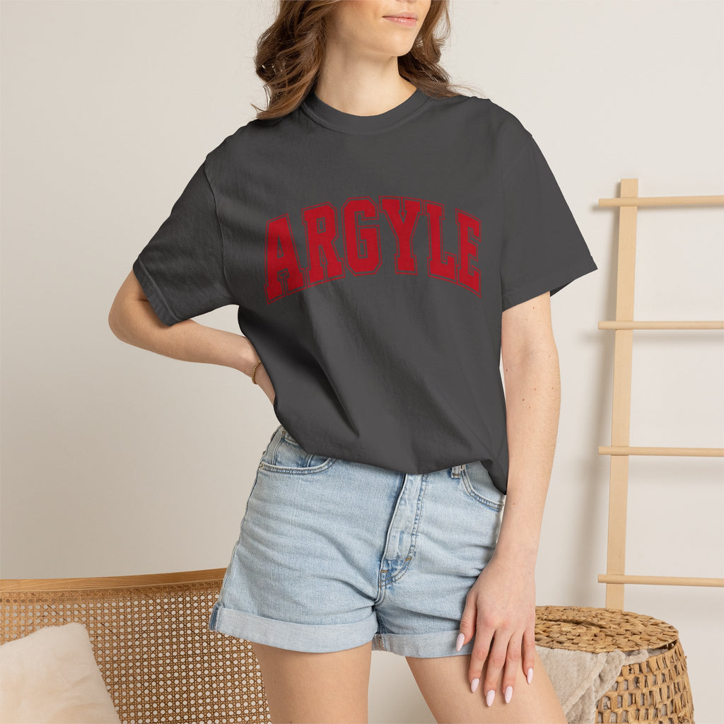 Argyle Collegiate T‑Shirt – Retro Athletic Graphic Tee