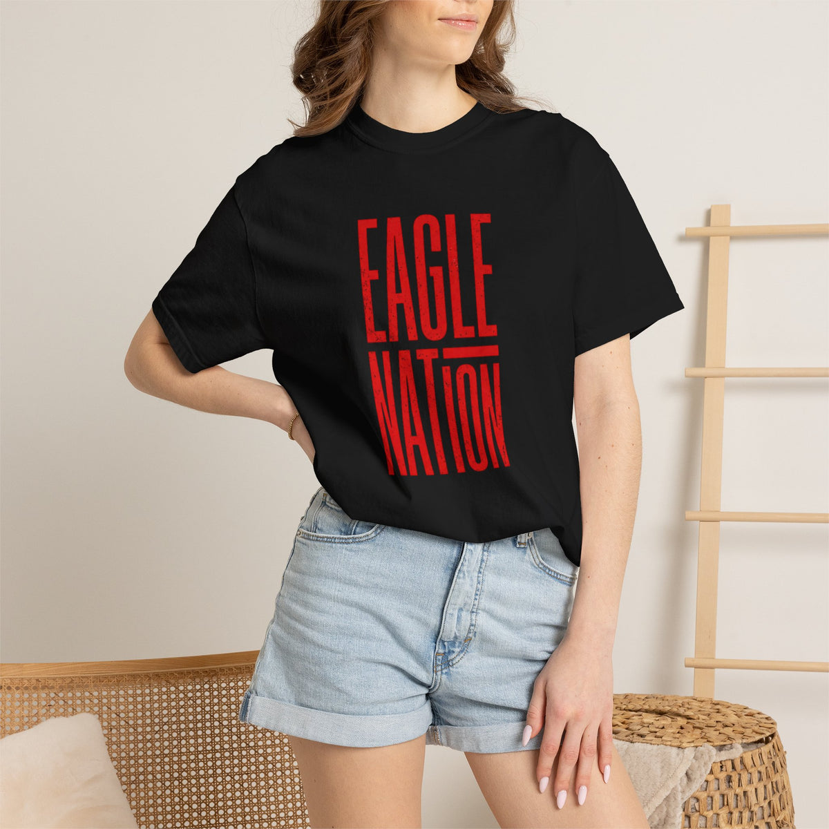 Eagle Nation T-Shirt — Bold Vertical School Spirit Tee