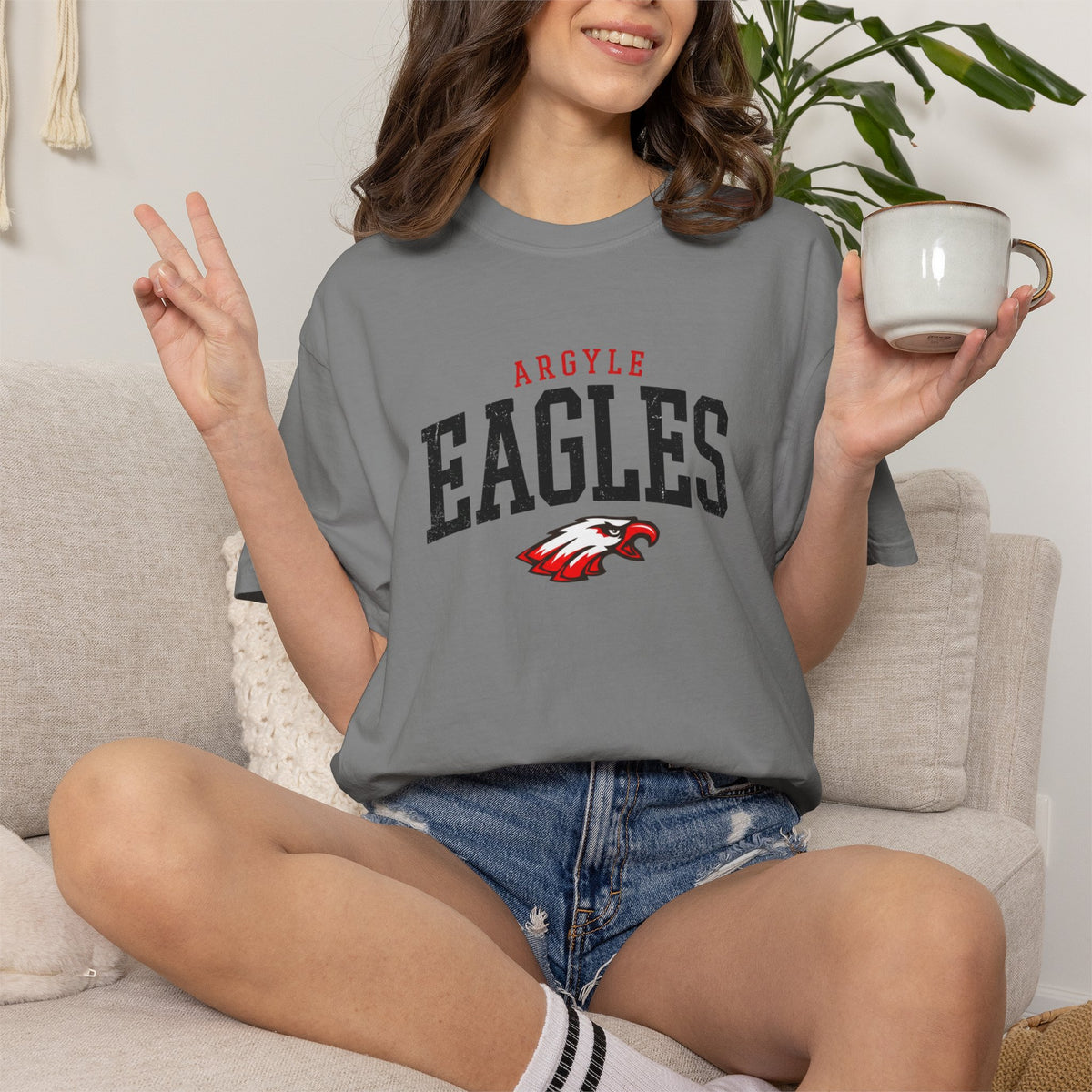 Eagles School Spirit T-Shirt — Argyle Eagles Logo Tee