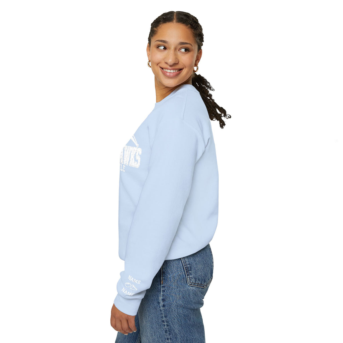 REDHAWKS Embroidered Crewneck Sweatshirt - custom sleeve