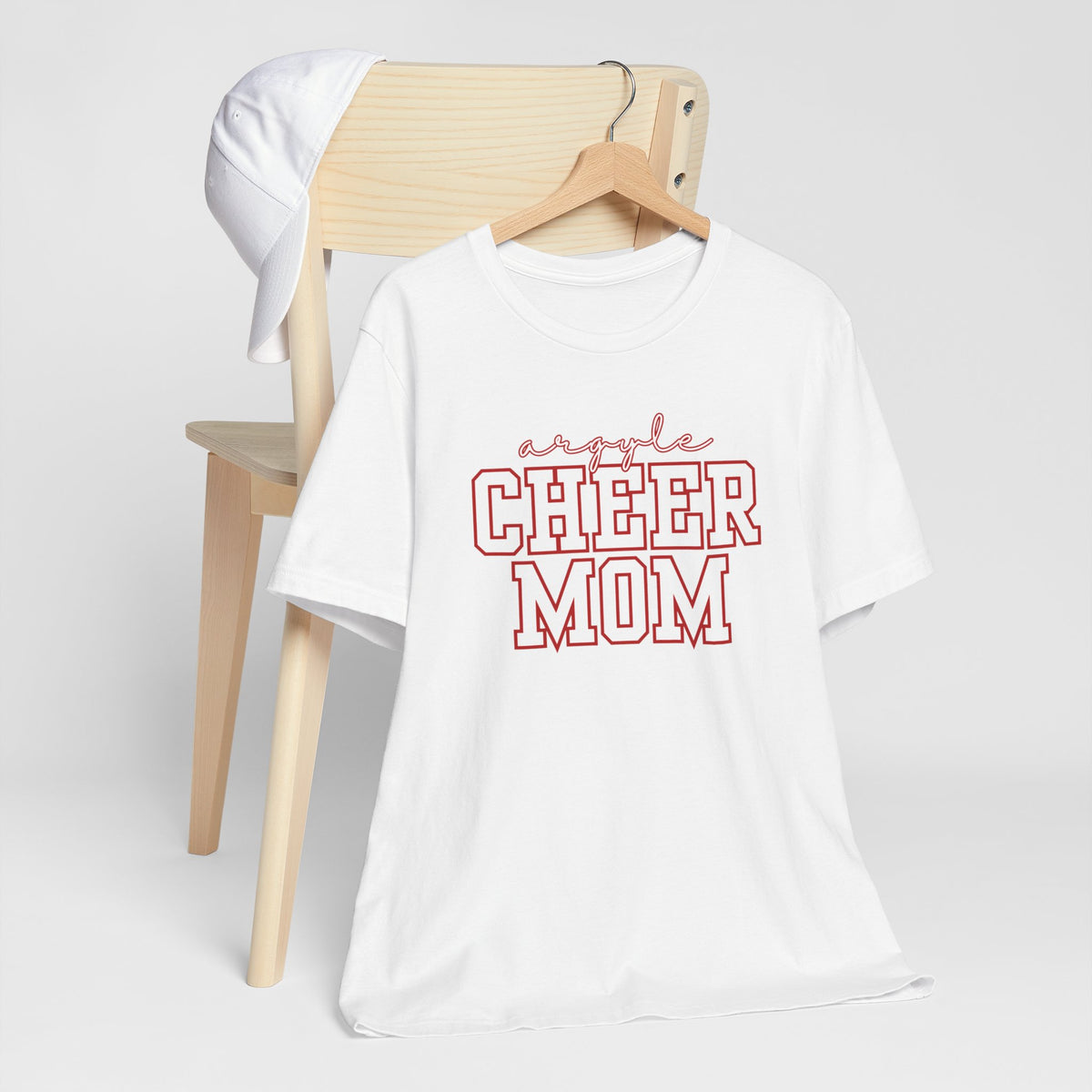 Argyle Cheer Mom T-Shirt | Varsity Script Mom Shirt, Sports Mom Tee