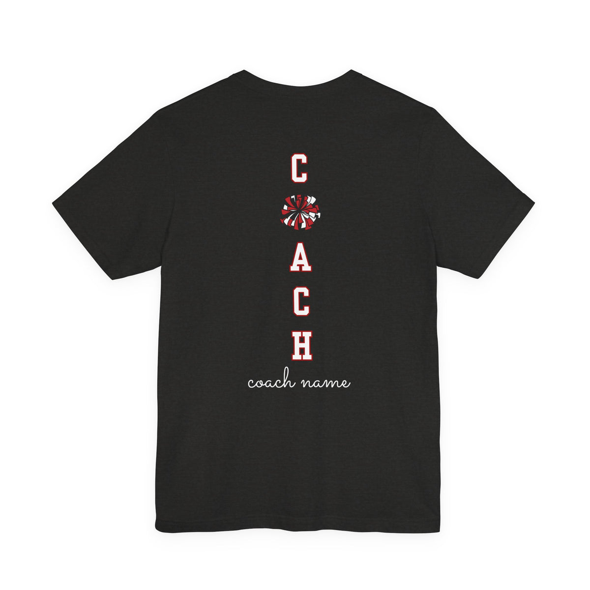 Custom Cheer Coach T-Shirt | Personalized Coach Name Argyle Cheer Tee