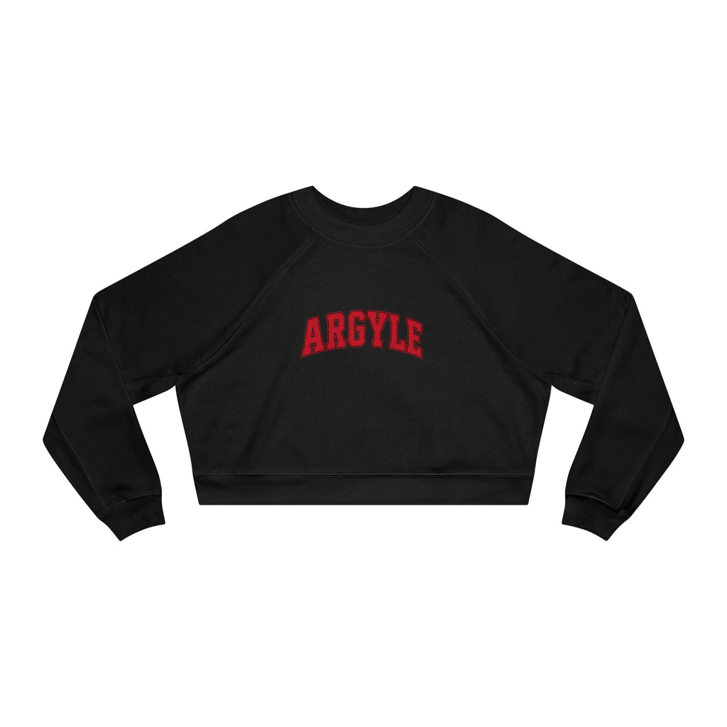 Argyle Cropped Pullover — Women's Fleece Crewneck