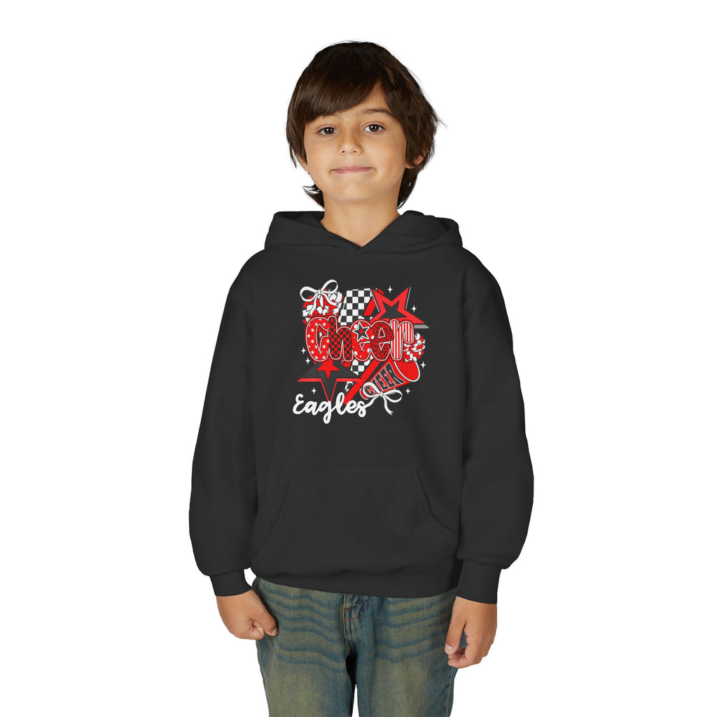 Eagles Red Script Graphic Hoodie | Youth Hooded Sweatshirt