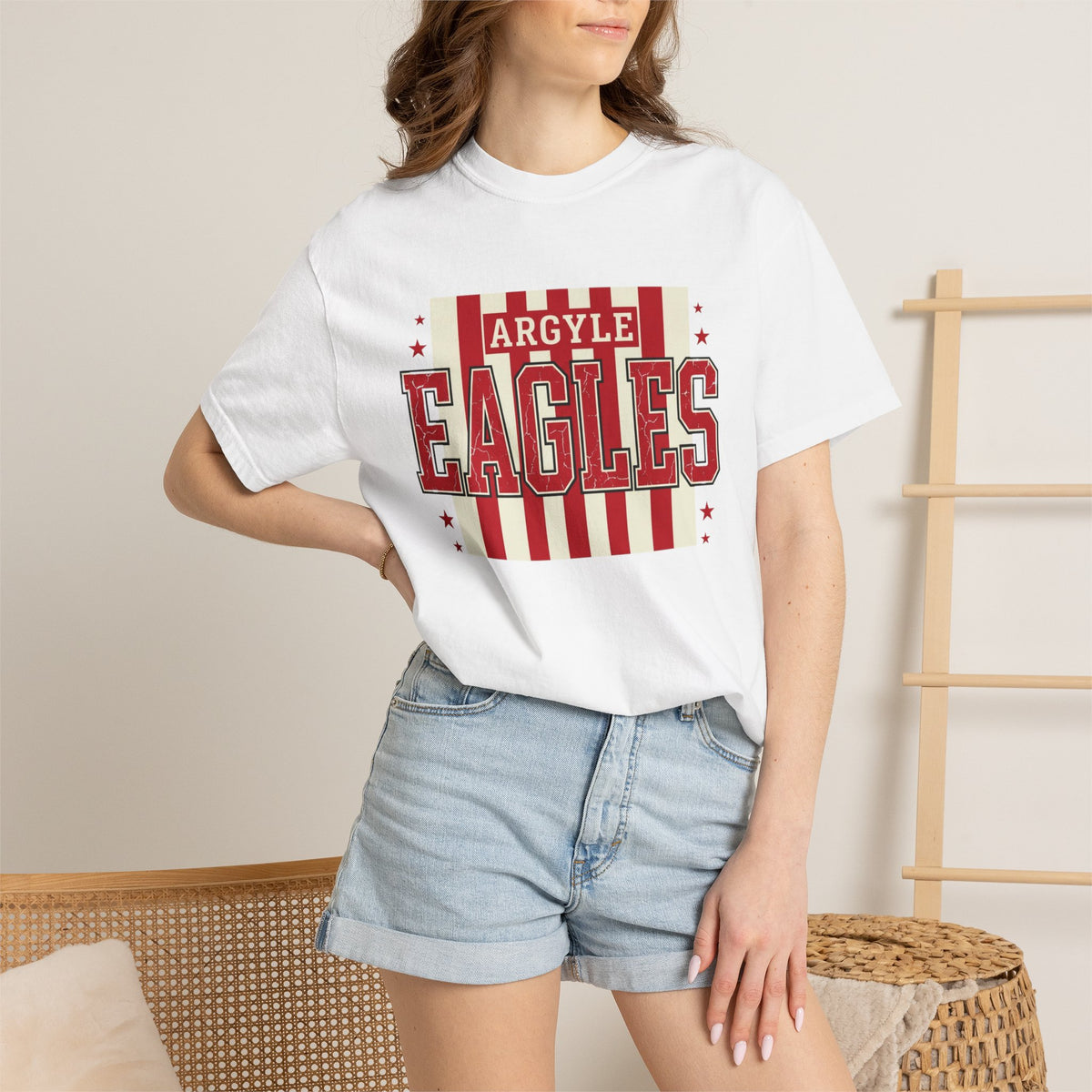 Argyle Eagles Retro Stripes T-Shirt