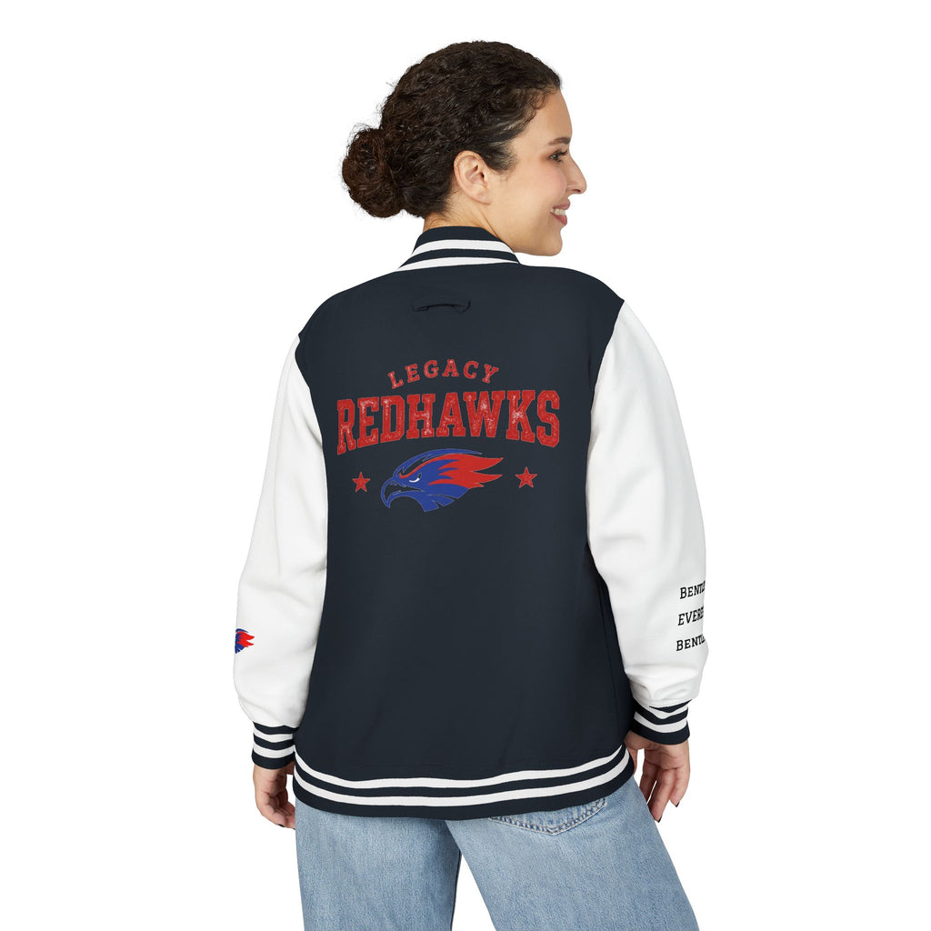 Letterman Jacket - Legacy Redhawks Varsity Baseball-style Bomber