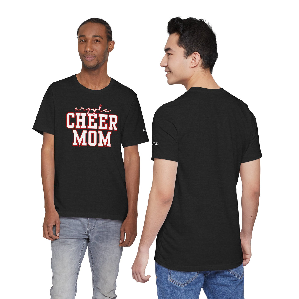 Argyle Cheer Mom T-Shirt | Varsity Script Mom Shirt, Sports Mom Tee