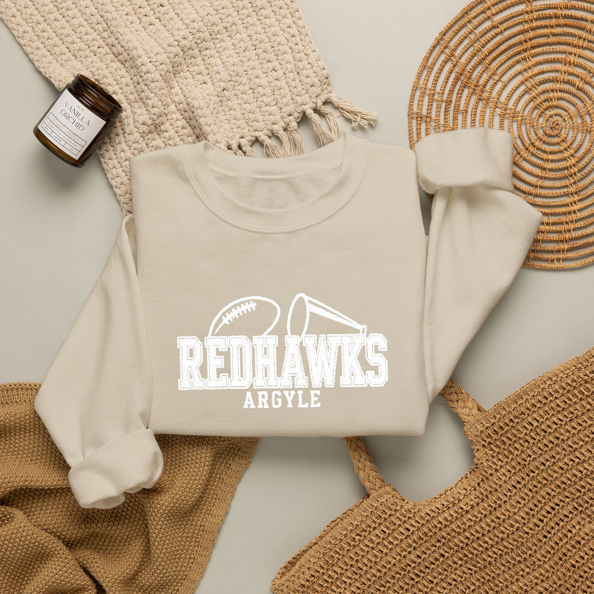 REDHAWKS Embroidered Crewneck Sweatshirt - custom sleeve