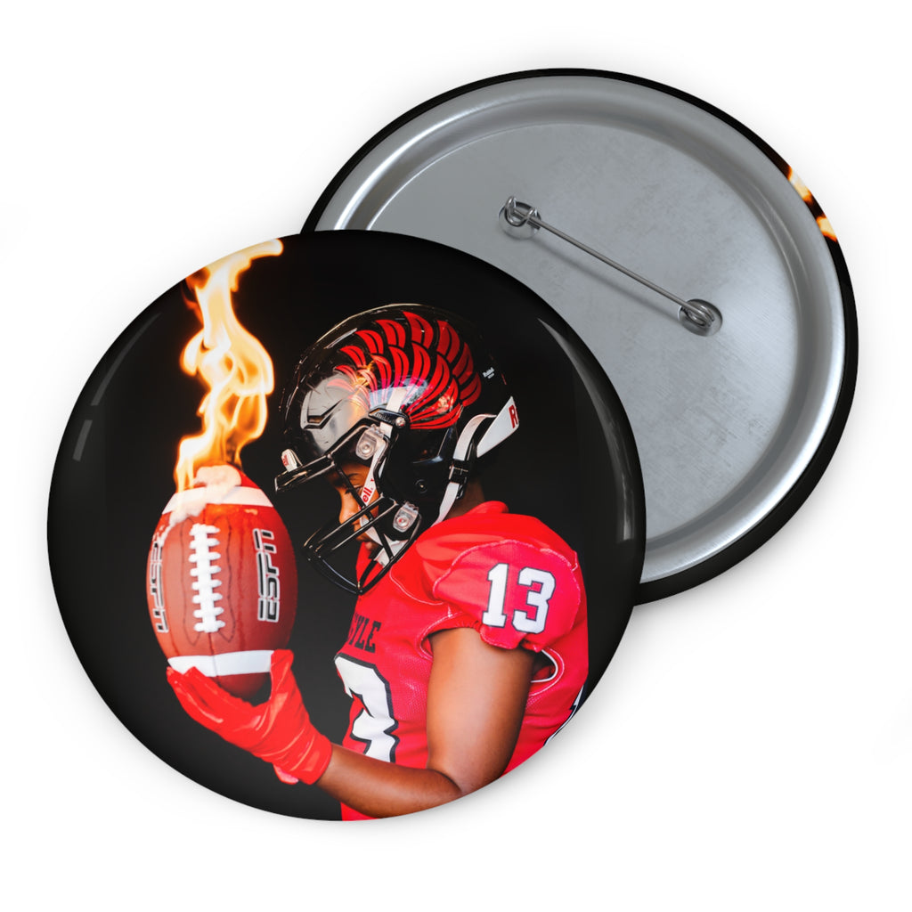Football Player Pin Button — Custom