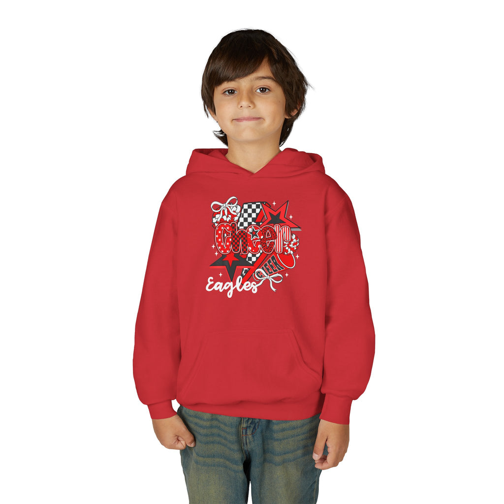 Eagles Red Script Graphic Hoodie | Youth Hooded Sweatshirt