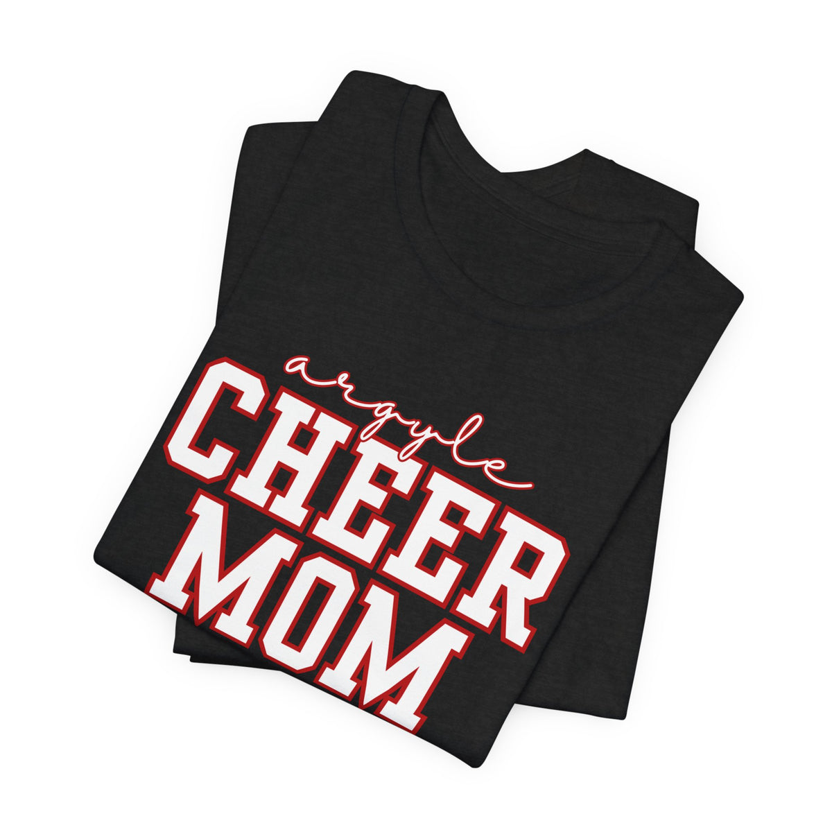 Argyle Cheer Mom T-Shirt | Varsity Script Mom Shirt, Sports Mom Tee