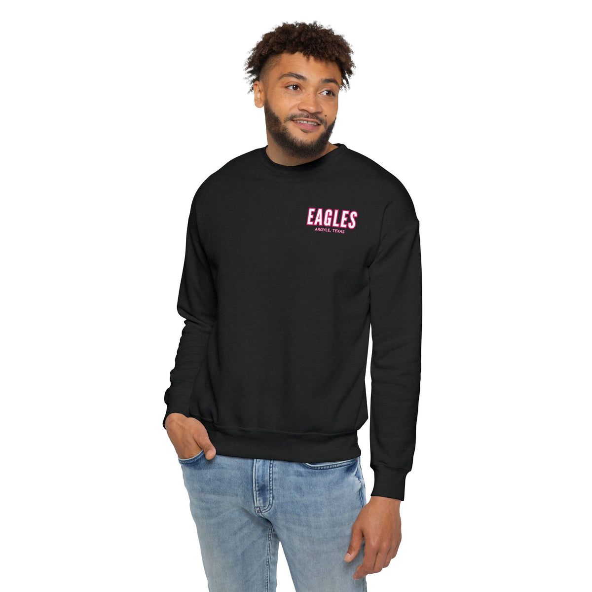 Argyle Eagles Pink Out Adult Unisex Drop Shoulder Sweatshirt