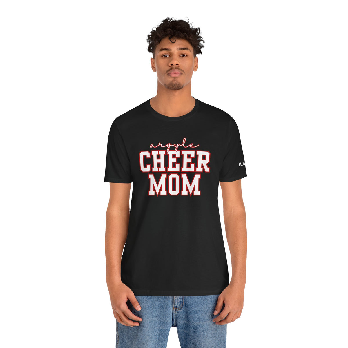 Argyle Cheer Mom T-Shirt | Varsity Script Mom Shirt, Sports Mom Tee