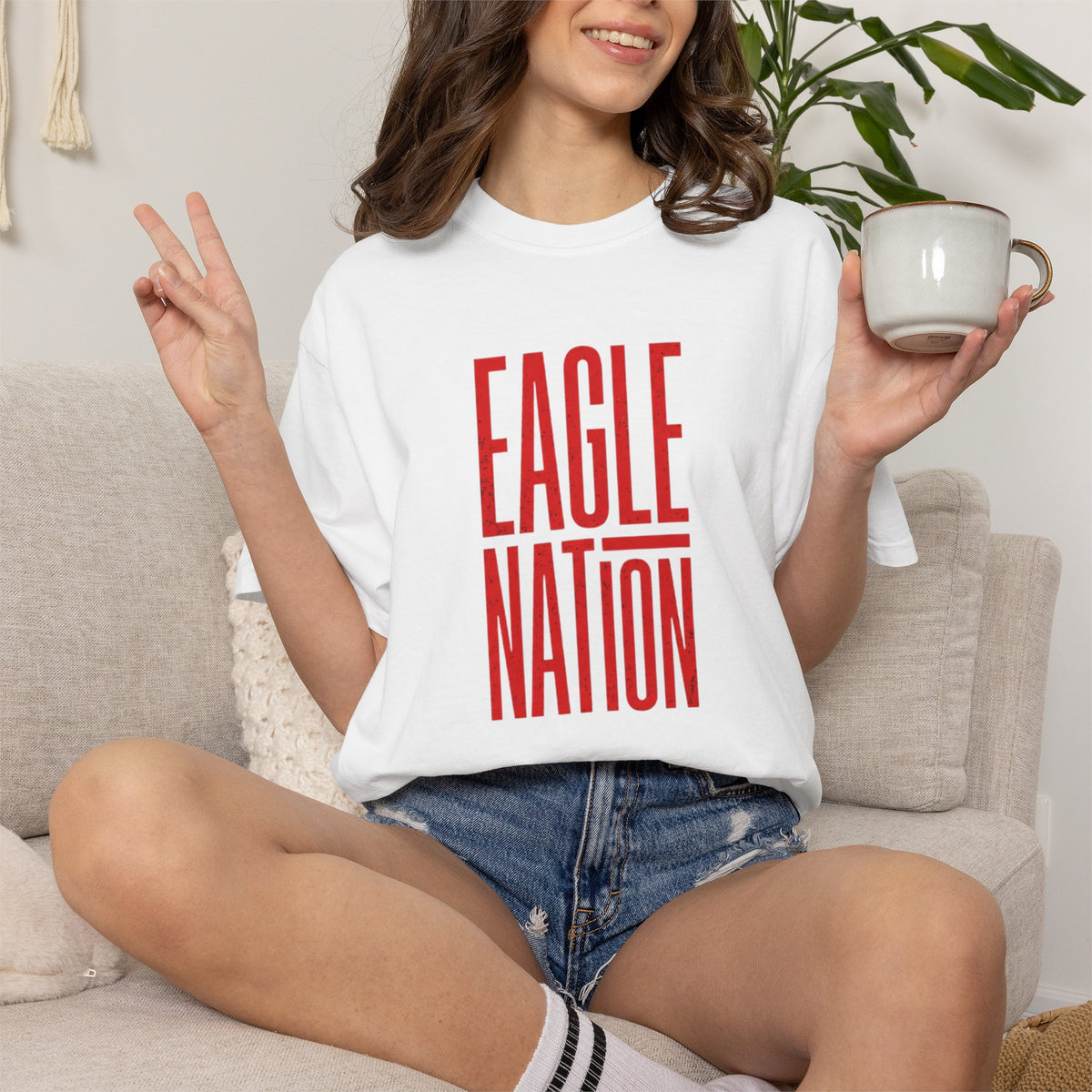 Eagle Nation T-Shirt — Bold Vertical School Spirit Tee