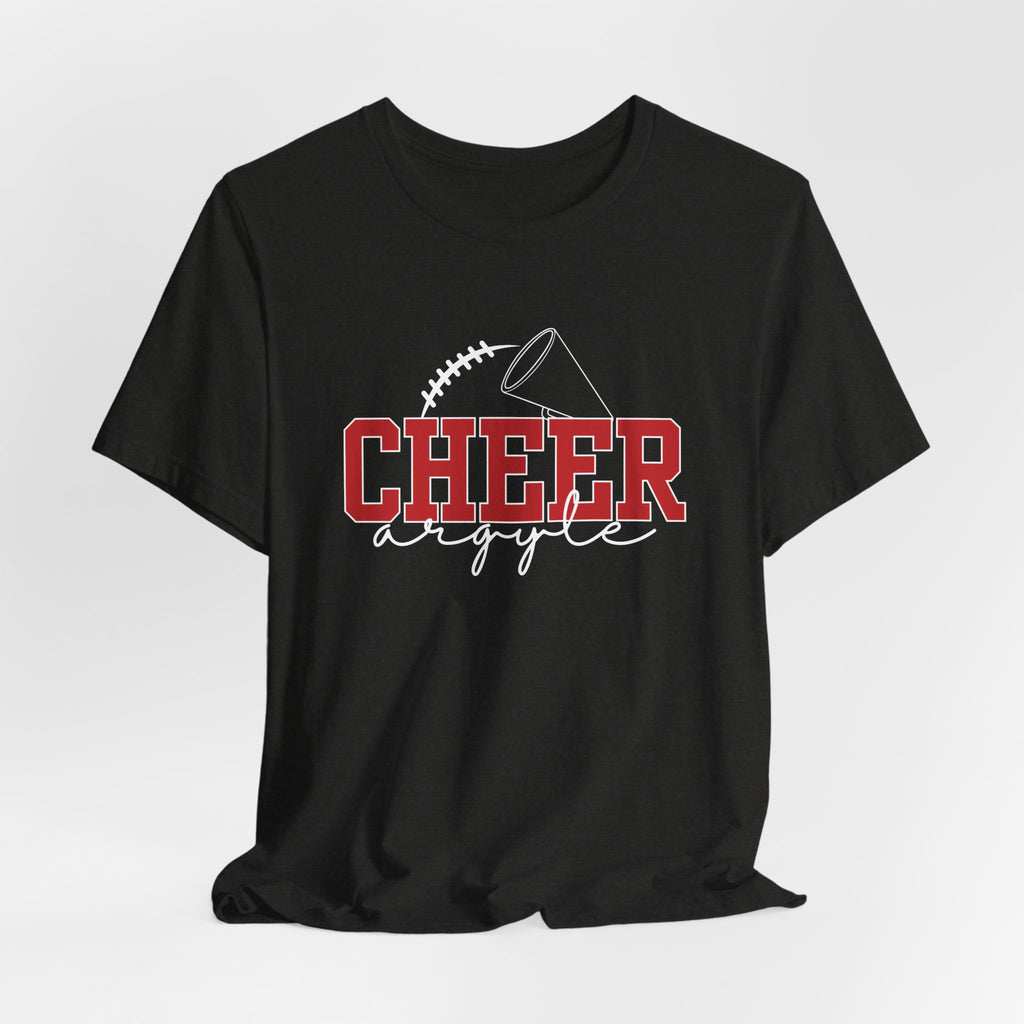 Custom Cheer Coach T-Shirt | Personalized Coach Name Argyle Cheer Tee