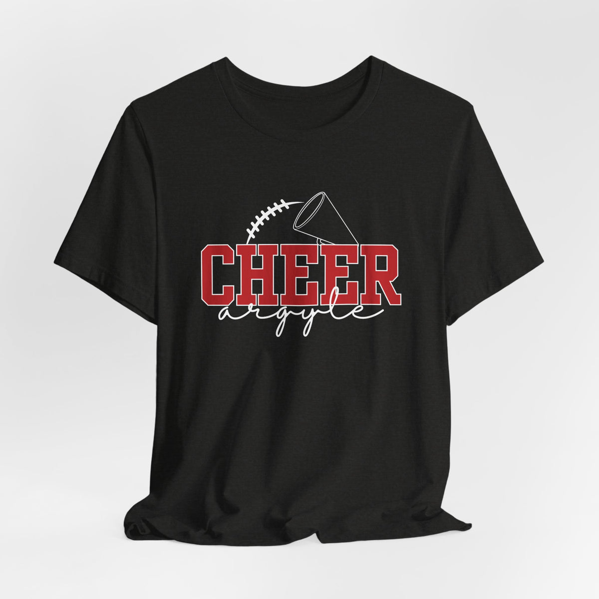 Custom Cheer Coach T-Shirt | Personalized Coach Name Argyle Cheer Tee