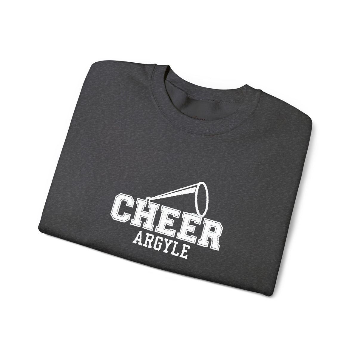 Cheer Megaphone Crewneck Sweatshirt — Argyle Spirit Cheerleading Pullover